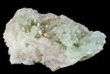 Green Fluorite with Manganese Inclusions on Quartz - Arizona #133669-1